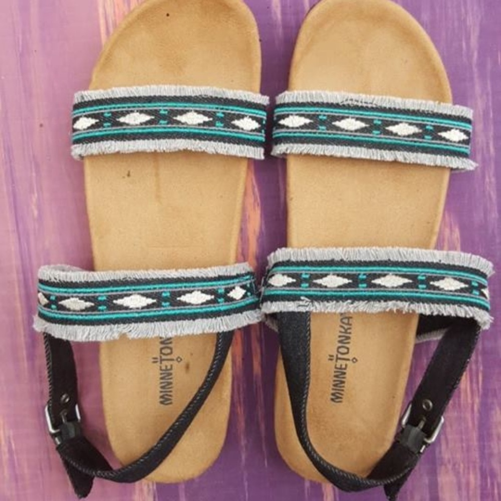 Southwest print Minnetonka Sandals